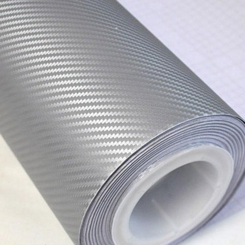 【silver】【127cm*50cm】 3d carbon fiber sticker vinyl film,car sticker,waterproof