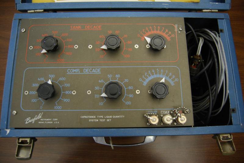 Barfield avionics capacitance fuel quantity test set
