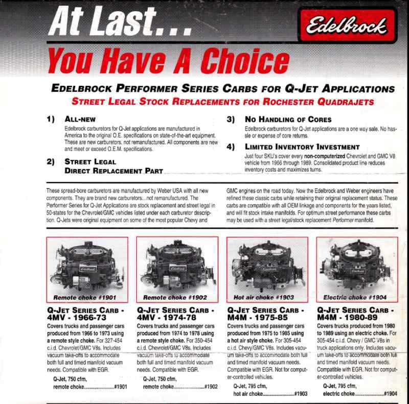Edelbrock Quadrajet 1901 Remanufactured Carburetor 750 CFM, US $425.00, image 7