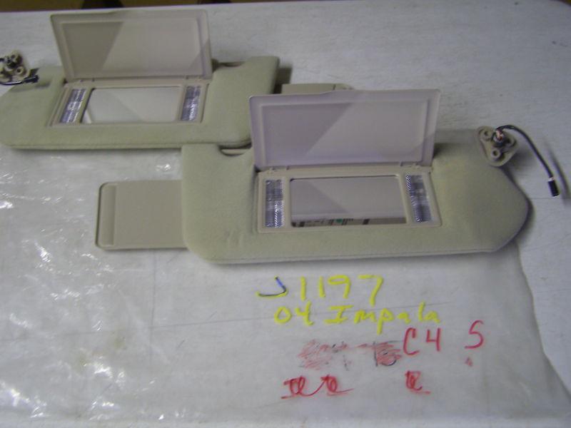 Purchase 2004 CHEVY IMPALA SUN VISORS SUNVISORS TAN CLOTH OEM in