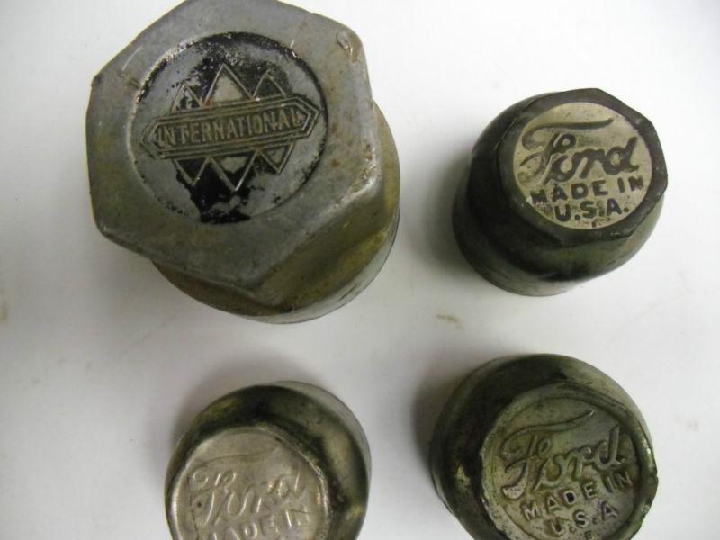 6 OLD CENTER HUBCAPS FORD CHEVY INTERNATIONAL, US $25.00, image 2