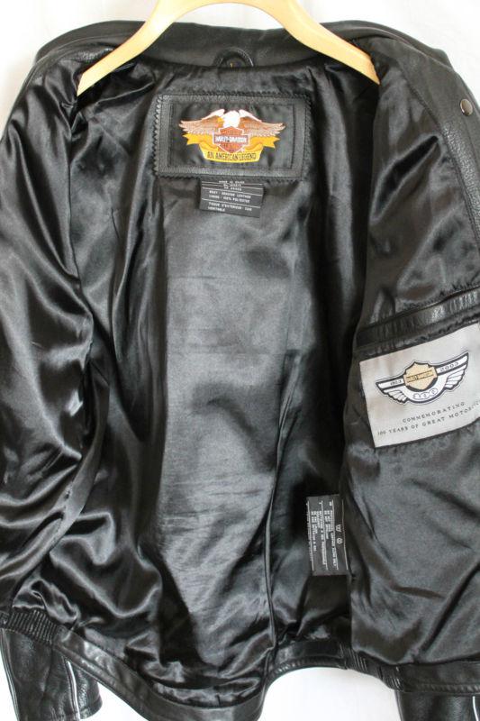 Harley Davidson 100th Anniversary Leather Jacket - Men's Large - EXCELLENT!!, US $475.00, image 3