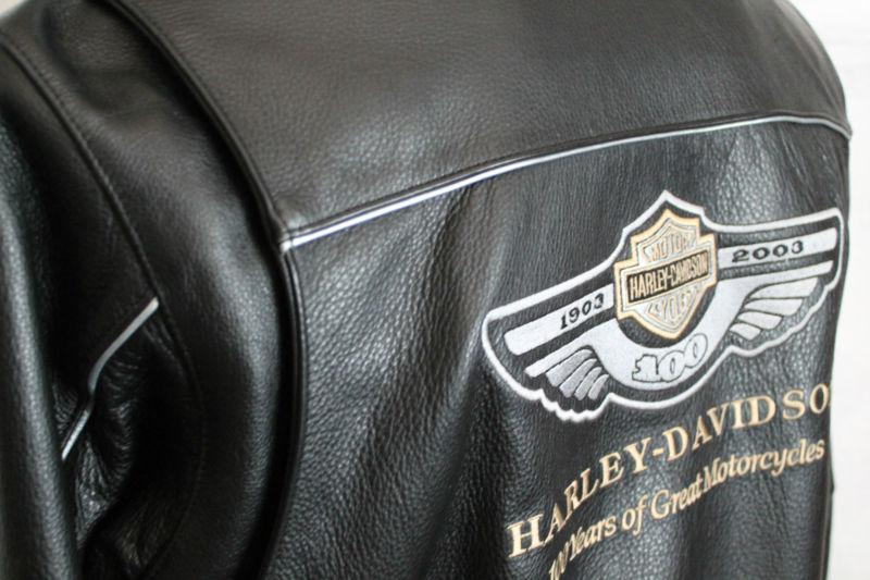 Harley Davidson 100th Anniversary Leather Jacket - Men's Large - EXCELLENT!!, US $475.00, image 8
