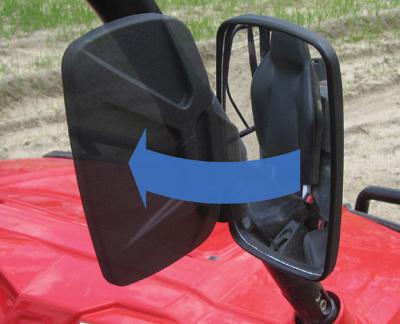Seizmik break away side view mirrors shatter resistant yamaha rhino