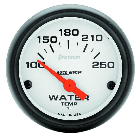 Auto meter 5737 phantom 2 1/16" electric water temperature gauge 100-250˚f