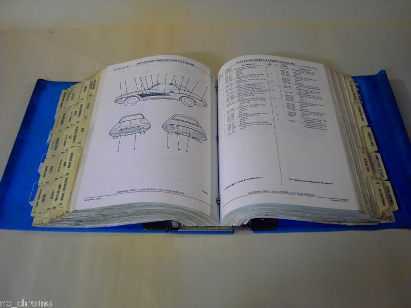 Purchase 1973 MOPAR FACTORY PARTS MANUAL/CATALOG in Monroeville