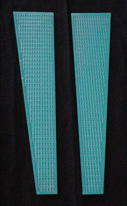 Vintage polaris indy1980's to 1998 running board non skid foot pads turquoi new