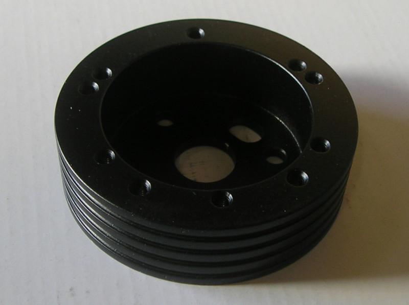 1" hub/spacer for grant 3 hole adapter to fit 5 & 6 hole steering wheels black 
