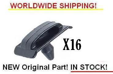 Mercedes r107 rocker panel moulding clips set of 16 original not replica