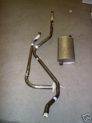1942-1948 chrysler & desoto convertible exhaust system, aluminized, c-34 & c-38