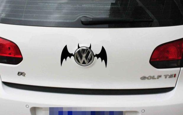 New “ devil bat ” auto car marked decal stickers emblem logo black