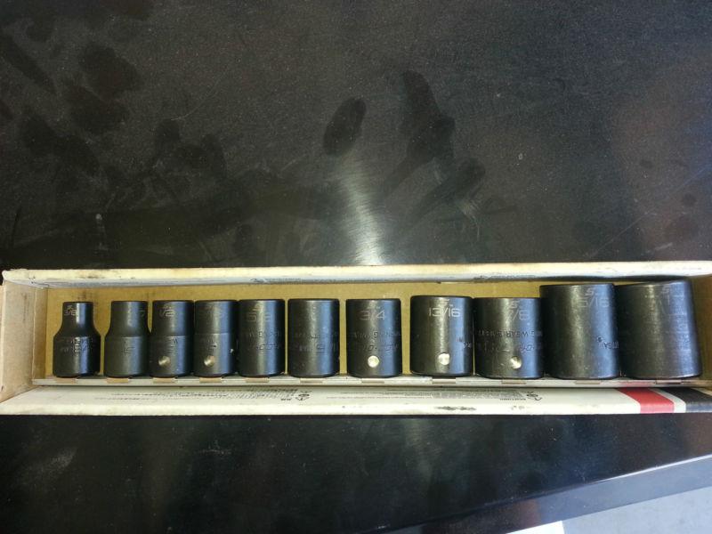 Snap-on 11 piece 1/2" drive impact socket set