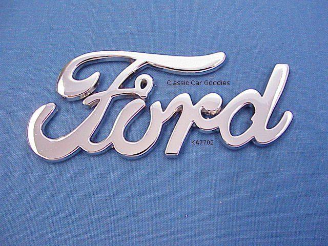 1940 "ford" chrome die cast metal script. peel n stick!
