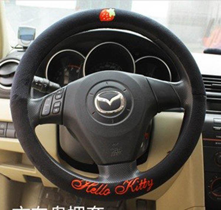 Black Red Strawberry-Hello Kitty-Universal car seat covers-CAR Seat Covers-18pcs, US $88.00, image 8