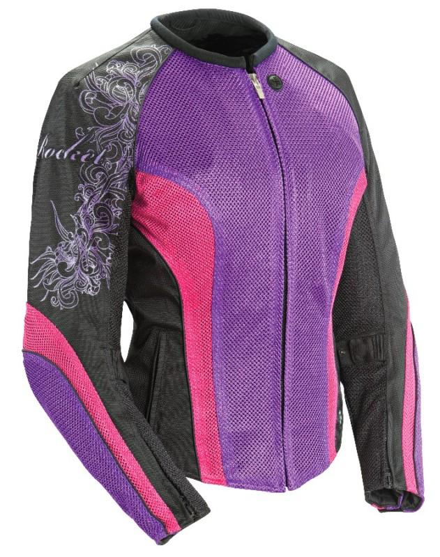 Joe rocket ladies cleo 2.2 purple xs textile mesh motorcycle jacket womens