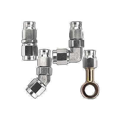 Fragola hose end p.t.f.e. straight -8an hose to female -8an steel zinc plated ea