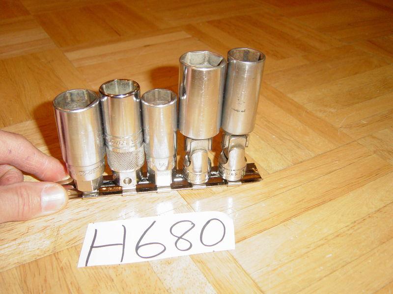 SNAP ON TOOLS 5 PIECE 3/8 DRIVE SAE. ASSORTED SWIVEL & SPARK PLUG SOCKETS, US $128.99, image 5