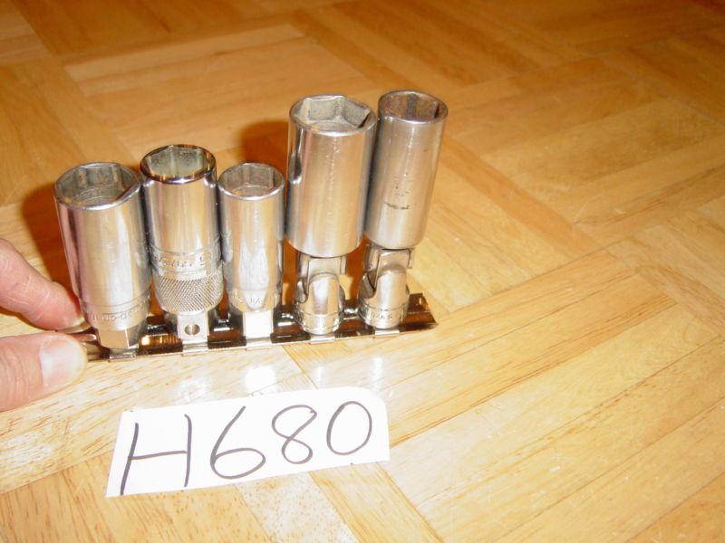SNAP ON TOOLS 5 PIECE 3/8 DRIVE SAE. ASSORTED SWIVEL & SPARK PLUG SOCKETS, US $128.99, image 8