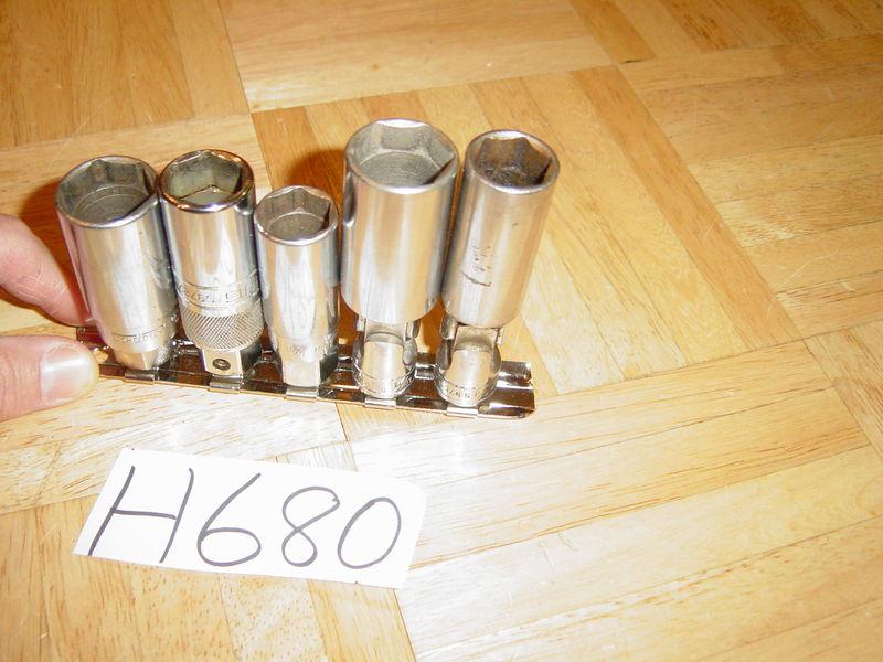 SNAP ON TOOLS 5 PIECE 3/8 DRIVE SAE. ASSORTED SWIVEL & SPARK PLUG SOCKETS, US $128.99, image 9