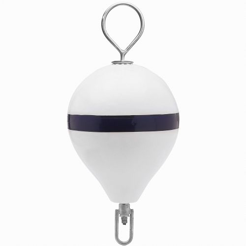 New polyform cm-2ss w-str mooring buoy with ss 13.5&#034; diameter - white blue