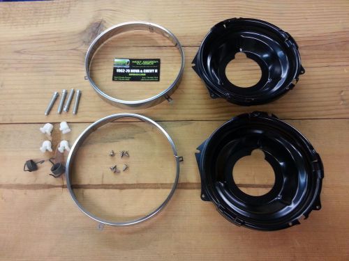 Headlight mounting bucket headlight  retainer with hardware camaro nova