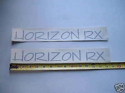 Pair oem black horizon boat trailer marine logo sticker becal graphic four winns