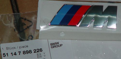 Bmw brand oem genuine ///m sport chrome tri-color badge factory sealed brand new