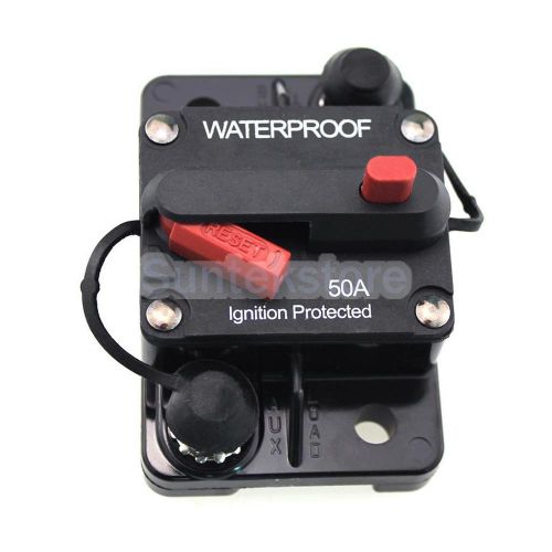 Waterproof 50 amp manual reset circuit breaker 12v/24v/48v car auto boat