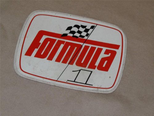 Vintage bnos 3.5"x2" flag formula 11 car racing peel back sticker decal rare htf