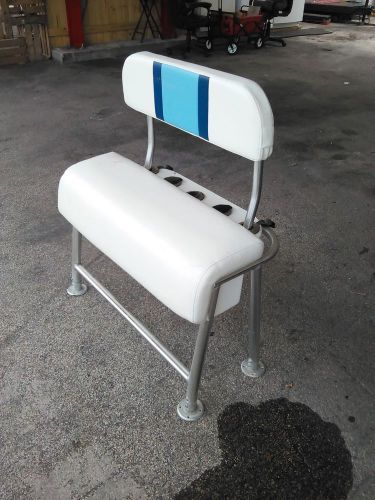 Boat leaning post, with back rest and storage 36" x 19"