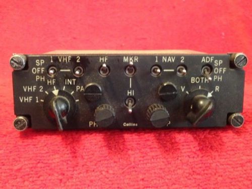 Collins 387c-4 audio control panel p/n 522-2899-000
