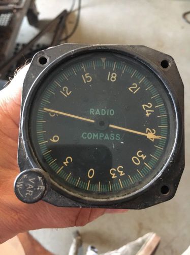 Vintage aircraft radio compass gage