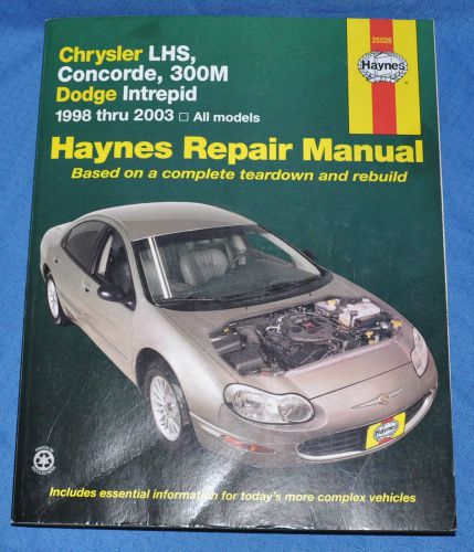 Chrysler concorde dodge haynes publications 25026 repair manual