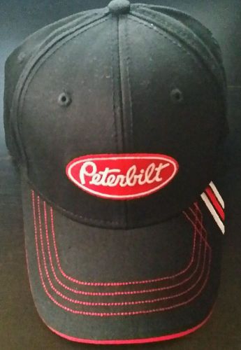 Peterbilt >>black &amp; red firestorm mesh cap<<peterbilt logo hat *new