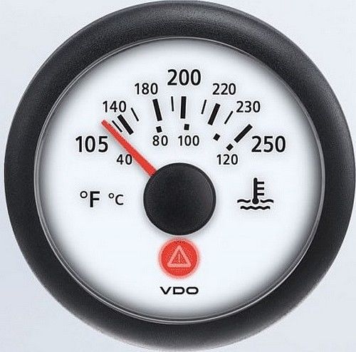 Vdo a2c53413388-s water temp 250f / 120c - viewline ivory