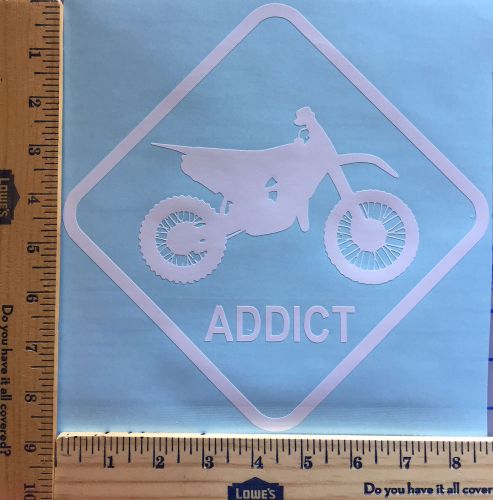 Dirt bike addict decal sticker 18 colors available high quality vinyl car truck