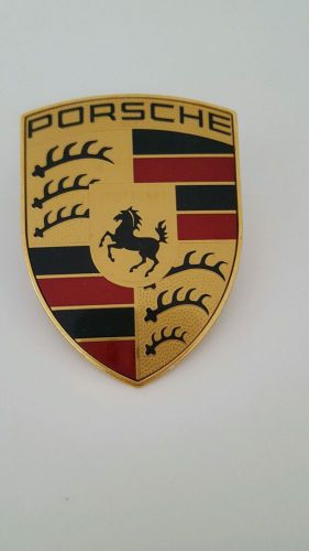 Porsche carrera boxster cayman hood emblem crest oem