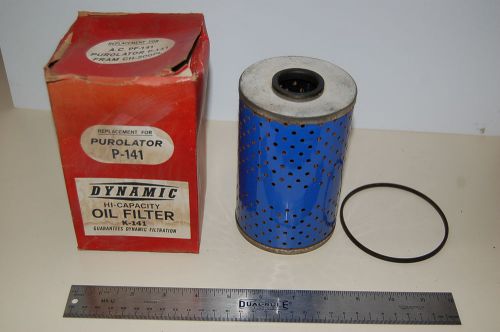 Vintage dynamic oil filter,replaces puro p-141, for 1958 &amp; up chevrolet v-8
