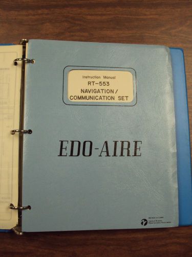 Edo-aire rt-553 nav/com pilot&#039;s &amp; instruction manuals (in vintage fender binder)