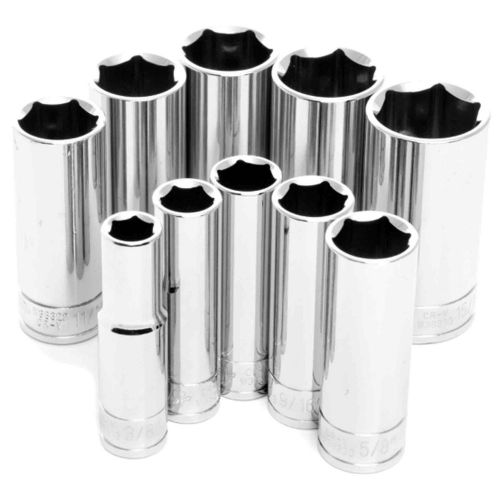 Performance tool w38300 socket socket-10 pc 3/8'' dr sae deep set