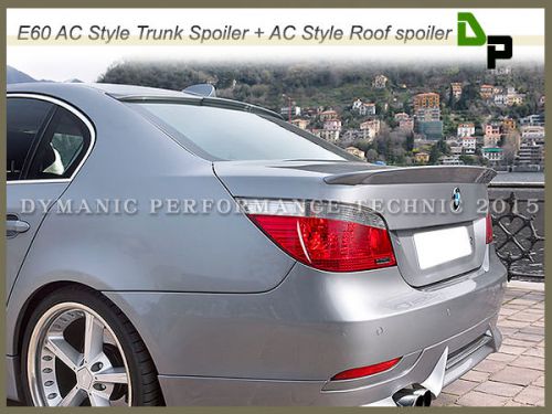 #354 titan silver ac look trunk &amp; roof spoiler wing bmw e60 5-series sedan 04-10
