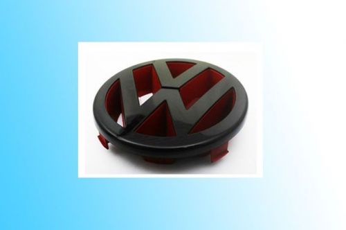 Gloss black &amp; red back front grille emblem badge vw jetta bora mk4 gli 2.0 tdi