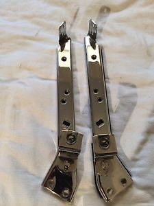 Harley touring pair of chrome saddlebag rail support brackets