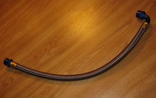 An -10 braided steel hose 25" w/ str &amp; 90 degree fittings nascar late model imca