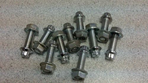 Hre 8mm assembly bolts and nuts for 2 and 3 pc wheels chrome plated (lot of 75)