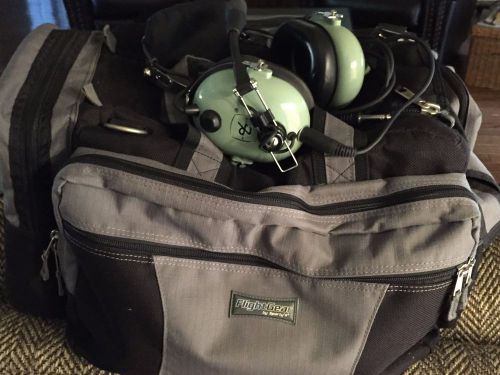 David clark h10 60 headset &amp; sporty's flightgear bag