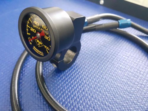 Yamaha v-max blacked out handle bar mount oil pressure gauge kit.