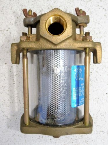 Perko 493-004-99c cast bronze 7/8&#034; id boat intake water strainer marine plumbing