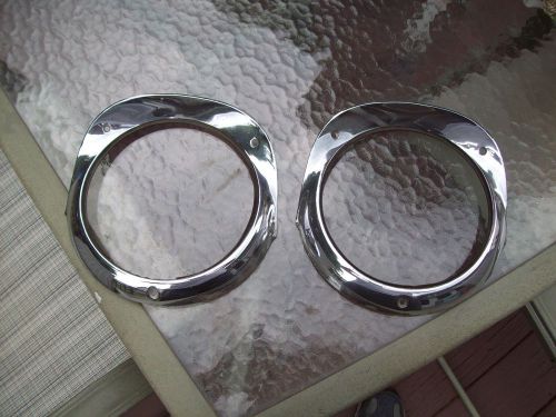 Very nice pair of 1956 chevrolet headlight chrome bezels