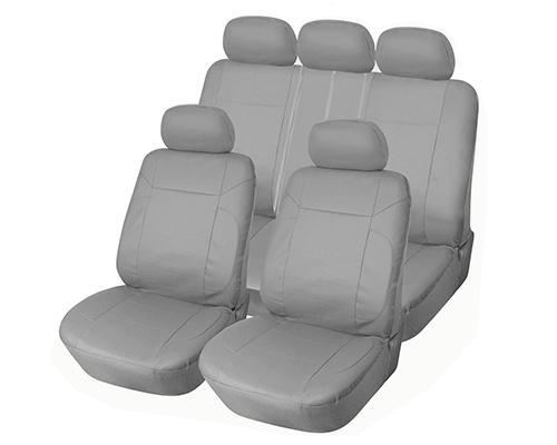 Leather Like Vinyl Semi - Custom Car Seat Covers 60-40 full split Sld GY, US $39.99, image 1